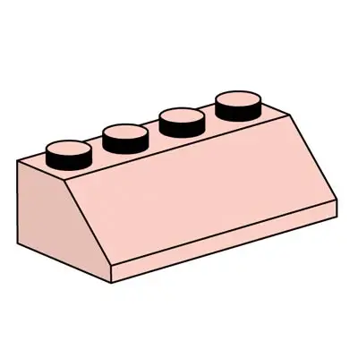 2x4 Sand Red Roof Bricks