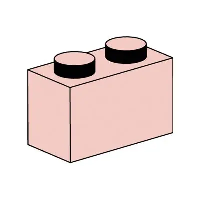1x2 Sand Red Bricks