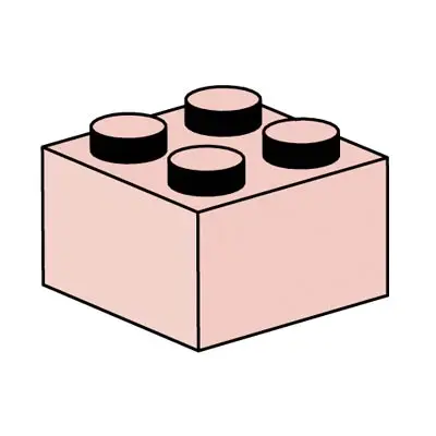 2x2 Sand Red Bricks
