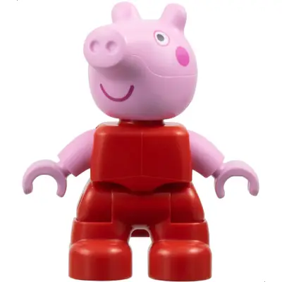 Duplo Figure Lego Ville, Peppa Pig - Red Plain Outfit (6468163)
