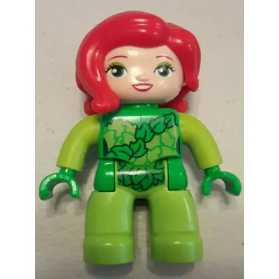 Duplo Figure Lego Ville, Poison Ivy, Lime Arms, Bright Green Hands (6210357)