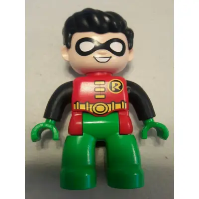 Duplo Figure Lego Ville, Robin, Bright Green Legs (6210552)