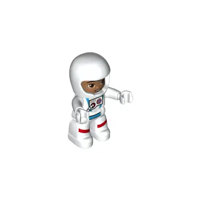 Duplo Figure Lego Ville, Astronaut Male, White Spacesuit and Helmet (6343339)