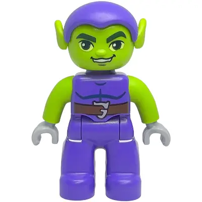 Duplo Figure Lego Ville, Green Goblin, Dark Purple Outfit (6593625)