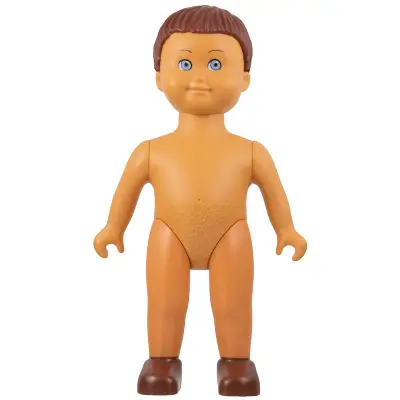 Duplo Figure Doll, Large, without Clothes, Reddish Brown Male Hair, Nougat Body (6078089)