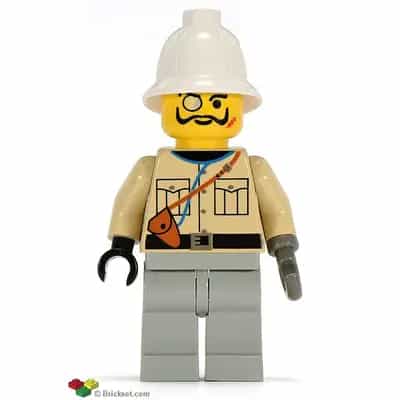 Lord Sam Sinister / Baron von Barron - Tan Shirt, Light Gray Legs, White Pith Helmet
