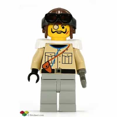 Lord Sam Sinister / Baron von Barron - Tan Shirt, Light Gray Legs, Brown Aviator Cap, Black Goggles, White Epaulettes