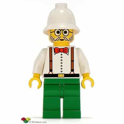 Dr. Kilroy / Dr. Charles Lightning - White Shirt and Suspenders, Green Legs, White Pith Helmet