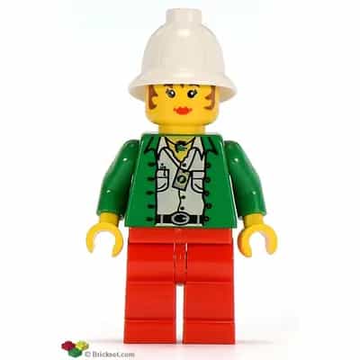 Pippin Reed / Miss Gail Storm - Green Open Shirt, Red Legs, White Pith Helmet