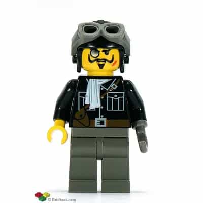 Lord Sam Sinister / Baron von Barron - Black Shirt, Dark Gray Legs, Black Aviator Cap, Dark Gray Goggles