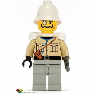 Lord Sam Sinister / Baron von Barron - Tan Shirt, Light Gray Legs, White Pith Helmet, White Epaulettes