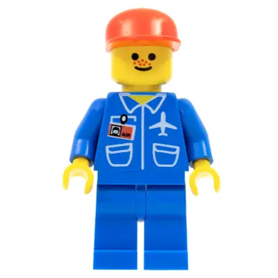 Airport - Blue, Blue Legs, Red Cap