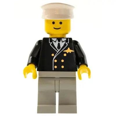Airport - Pilot, Light Gray Legs, White Hat