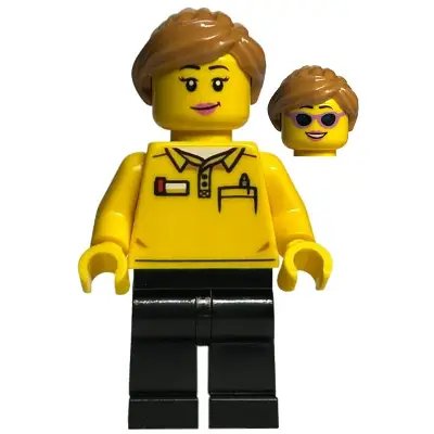 LEGO Store Employee, Female, Ponytail, Black Legs