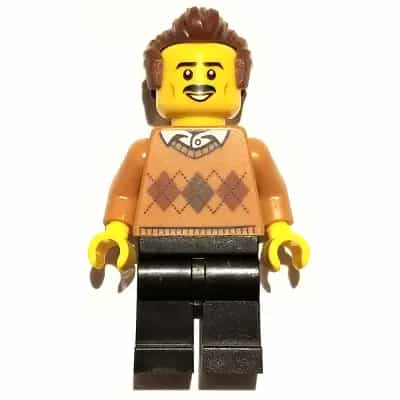 Winter Chalet Owner - Male, Medium Nougat Argyle Sweater, Black Legs, Reddish Brown Hair