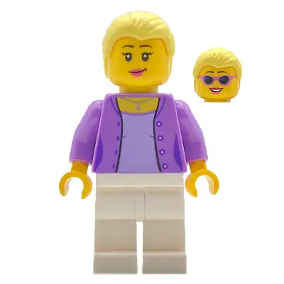 Lecturer - Female, Medium Lavender Jacket, White Legs