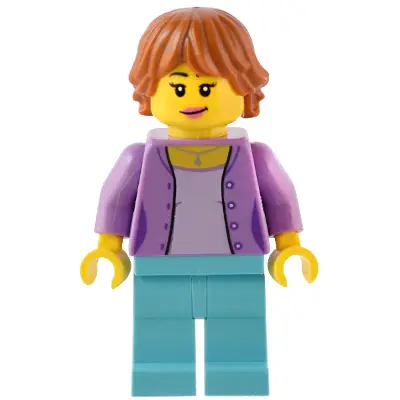Traveler - Female, Medium Lavender Jacket, Medium Azure Legs, Dark Orange Hair