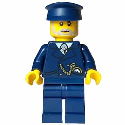 Tourist - Male, Dark Blue Suit and Hat, Light Bluish Gray Beard