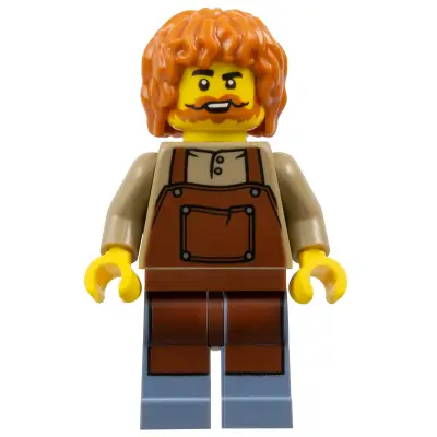 The Art of Chocolate Technician - Male, Reddish Brown Apron, Sand Blue Legs, Dark Orange Hair