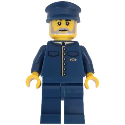 Wild West Train Conductor - Male, Dark Blue Uniform