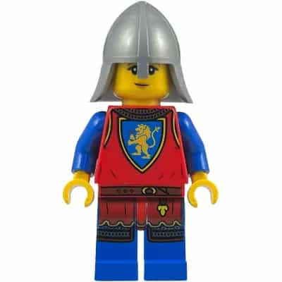 Lion Knight - Female, Flat Silver Neck Protector, Scared Face
