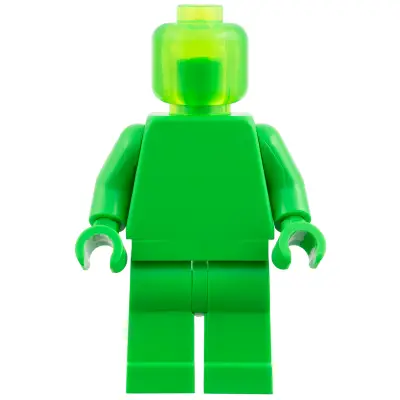Plain Bright Green Torso, Bright Green Legs, Trans-Bright Green Head