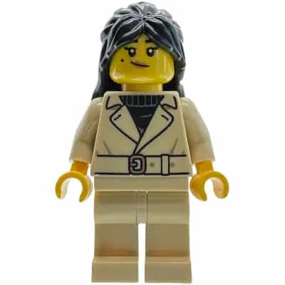 Sushi Restaurant Customer - Female, Tan Jacket and Legs, Black Hair (Mimiko)