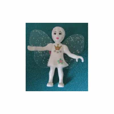 Belville Fairy (Thumbelina) - White with Flowers and Crown Pattern, Wings, Bow