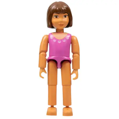 Belville Female - Dark Pink Swimsuit and Brown Hair