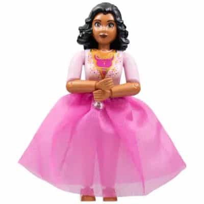 Belville Female, Adult Woman (Safran) - Pink Pants, Pink Top with Dark Pink Inset Pattern, Black Hair, Skirt