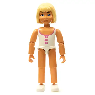 Belville Female - White Swimsuit with Dark Pink Bows Pattern, Light Yellow Hair (75296)