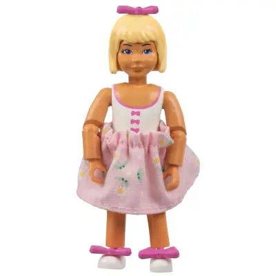 Belville Female - White Swimsuit with Dark Pink Bows Pattern, Light Yellow Hair, Skirt, Dark Pink Bows