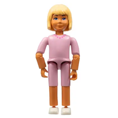 Belville Female - Pink Shorts, Pink Shirt with Necklace Pattern, Light Yellow Hair