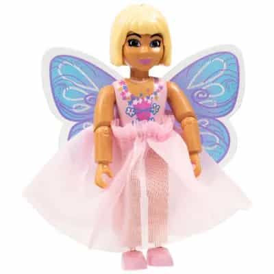 Belville Female, Child Girl (Cherrie Blossom) - Pink Top with Flowers Pattern, Very Light Orange Hair, Pink Shoes, Skirt with Wings