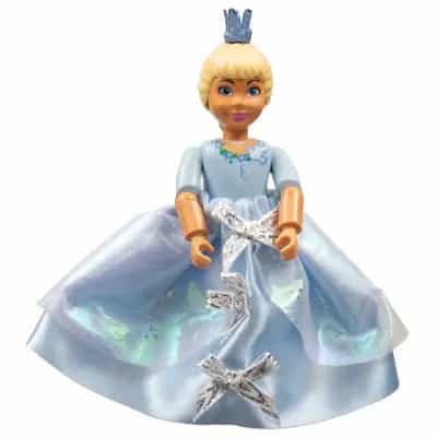 Belville Female, Child Girl (Princess Elena) - White Shorts, Light Blue Top with Flowers and Bird Pattern, Very Light Orange Hair, White Shoes, Skirt, Crown
