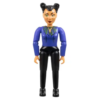 Belville Female, Adult Woman (Queen) - Black Pants, Violet Top with Scalloped Collar Pattern, Black Hair, Black Shoes (4128625)