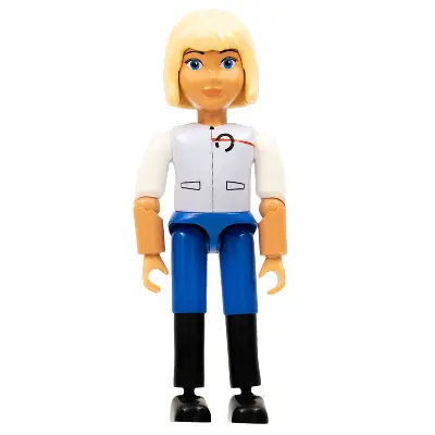 Belville Female - Light Violet Top with White Sleeves, Blue Shorts, Black Boots, Light Yellow Hair