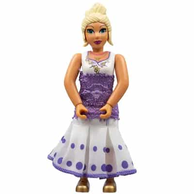 Belville Female, Adult Woman - White Shorts, White Top with Gold Filigree Pattern, Light Yellow Hair, Gold Shoes, Skirt