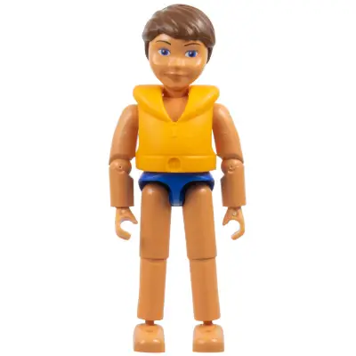 Belville Male, Child Boy - Blue Swimsuit, Brown Hair, Life Jacket