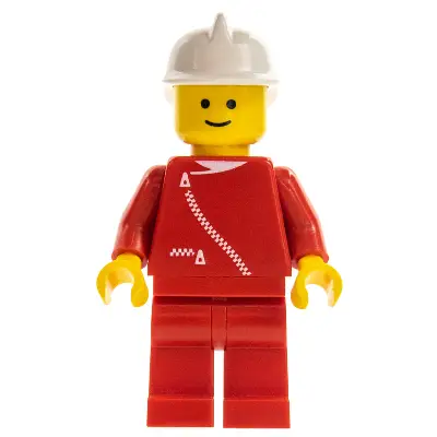 Jacket with Zipper - Red, Red Legs, White Fire Helmet
