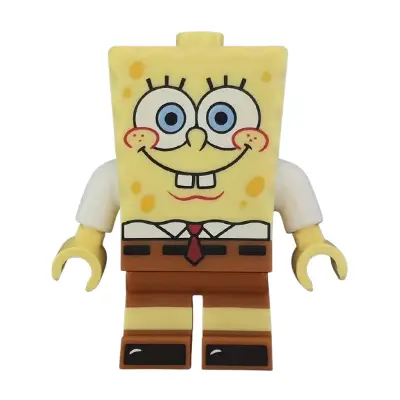 SpongeBob SquarePants - Bright Light Yellow, White Shirt, Dark Orange Short Legs
