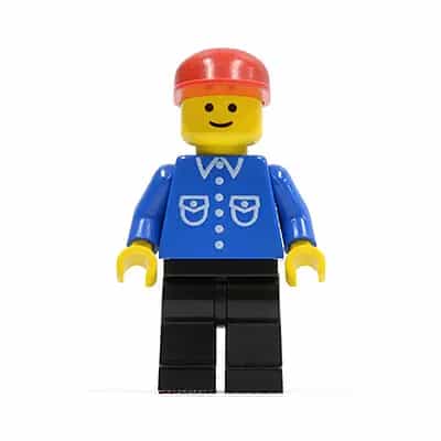 Shirt with 6 Buttons - Blue, Black Legs, Red Cap