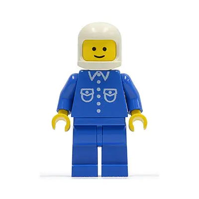 Shirt with 6 Buttons - Blue, Blue Legs, White Classic Helmet