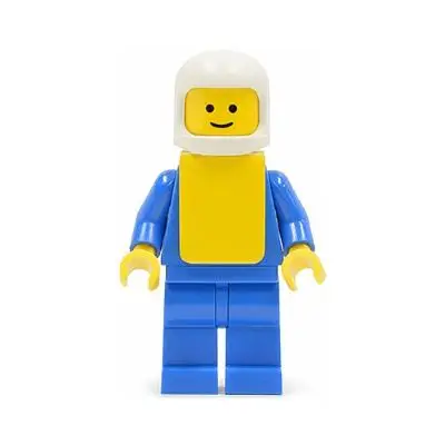 Shirt with 6 Buttons - Blue, Blue Legs, White Classic Helmet, Yellow Vest
