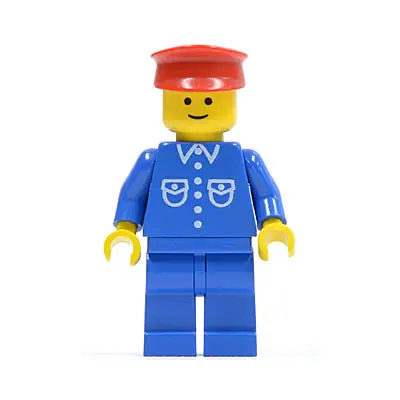Shirt with 6 Buttons - Blue, Blue Legs, Red Hat