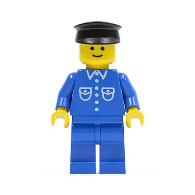 Shirt with 6 Buttons - Blue, Blue Legs, Black Hat