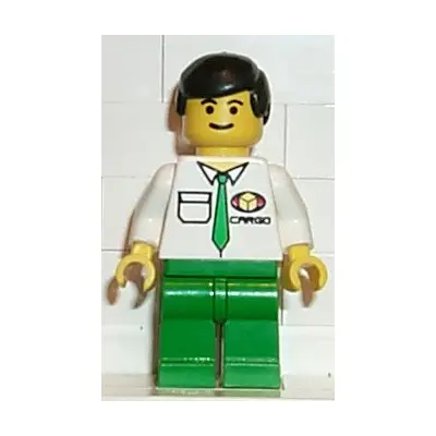 Cargo - White Shirt, Green Legs, Black Male Hair
