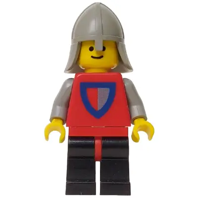 Classic - Knight, Shield Red/Gray, Black Legs with Red Hips, Light Gray Neck-Protector