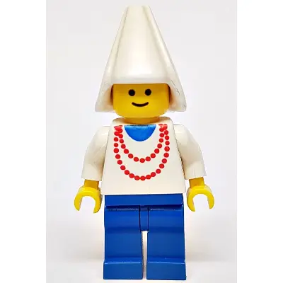 Maiden with Necklace - Blue Legs, White Cone Hat
