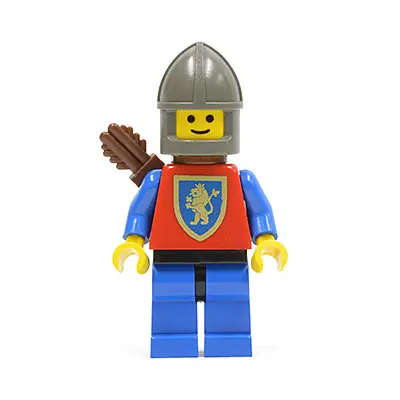 Crusader Lion - Blue Legs with Black Hips, Dark Gray Chin-Guard, Quiver